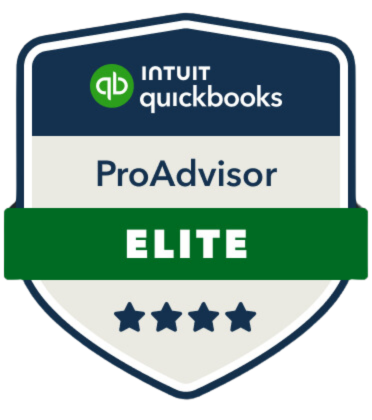 A badge that says proadvisor elite on it