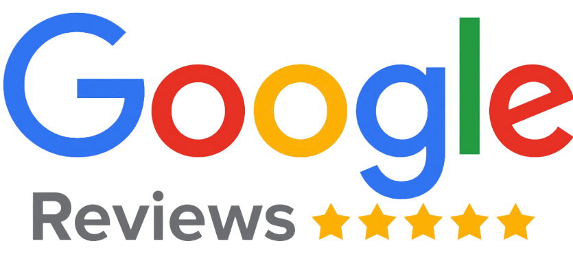 Google Reviews logo with five gold stars under the Google wordmark