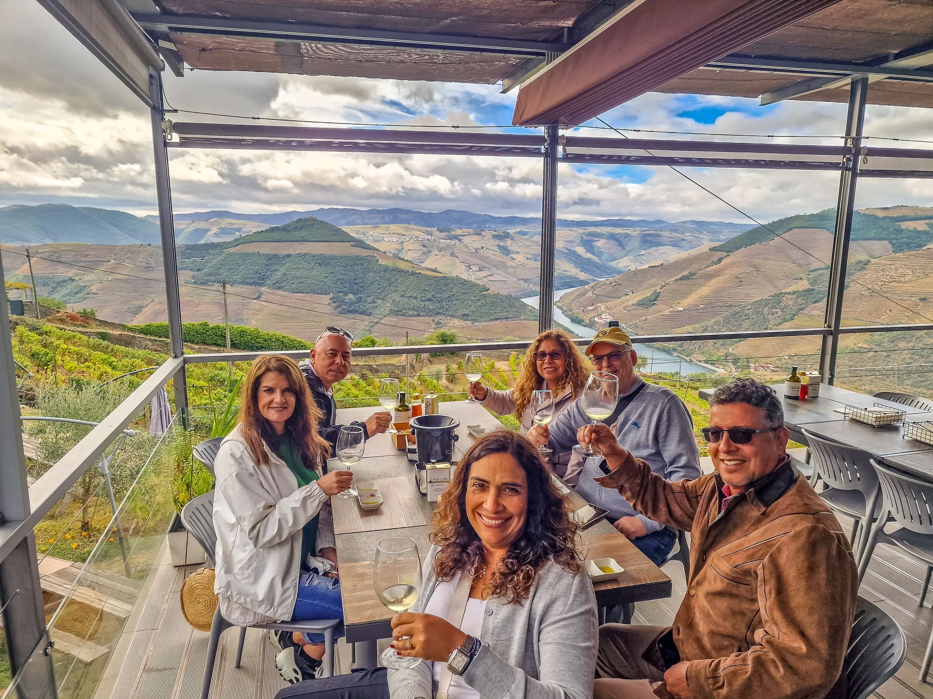 Friend's group doing a wine tasting in douro Valley