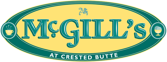 A green and yellow logo for mcgill 's at crested butte