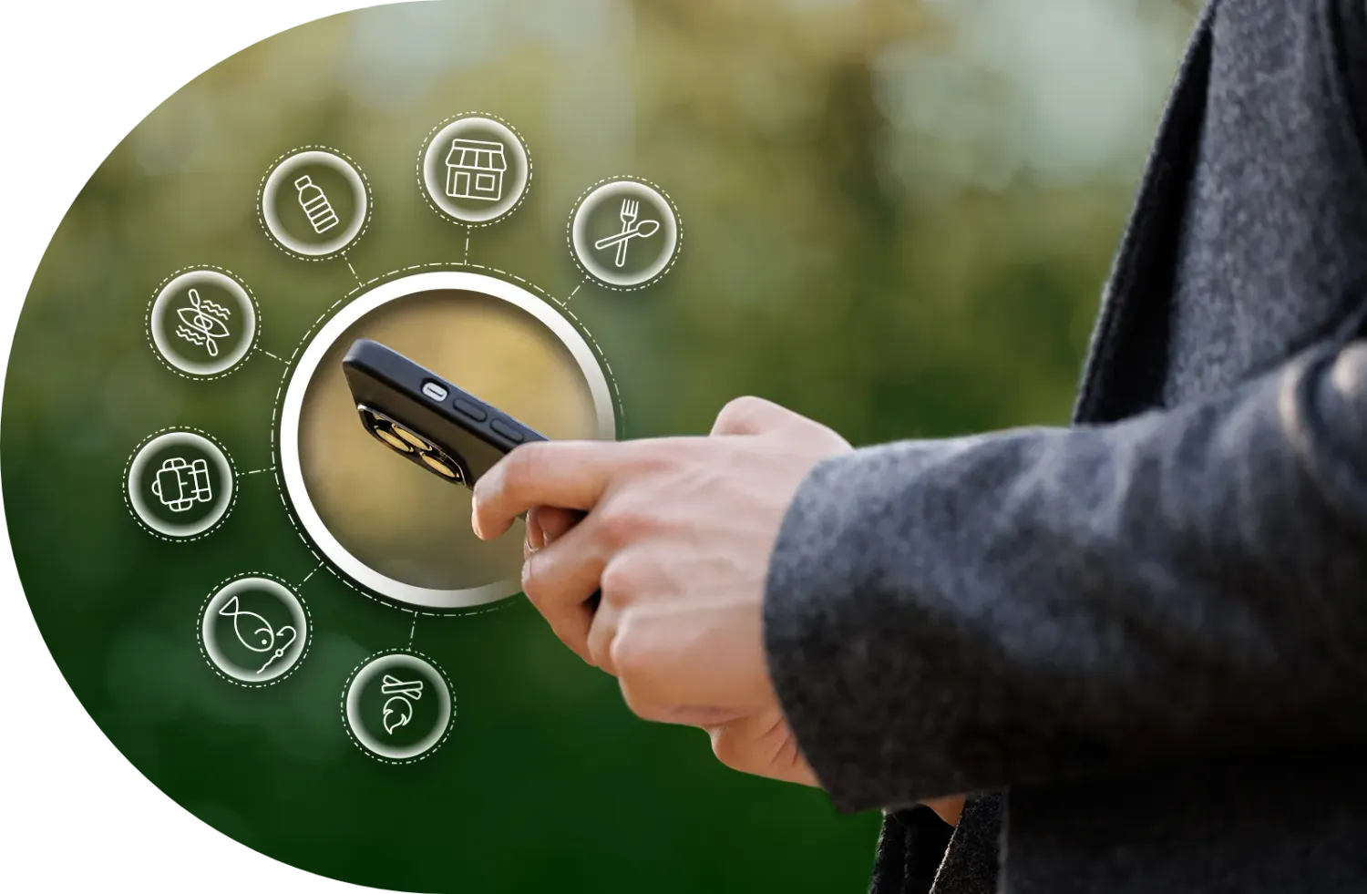 Person holding a phone