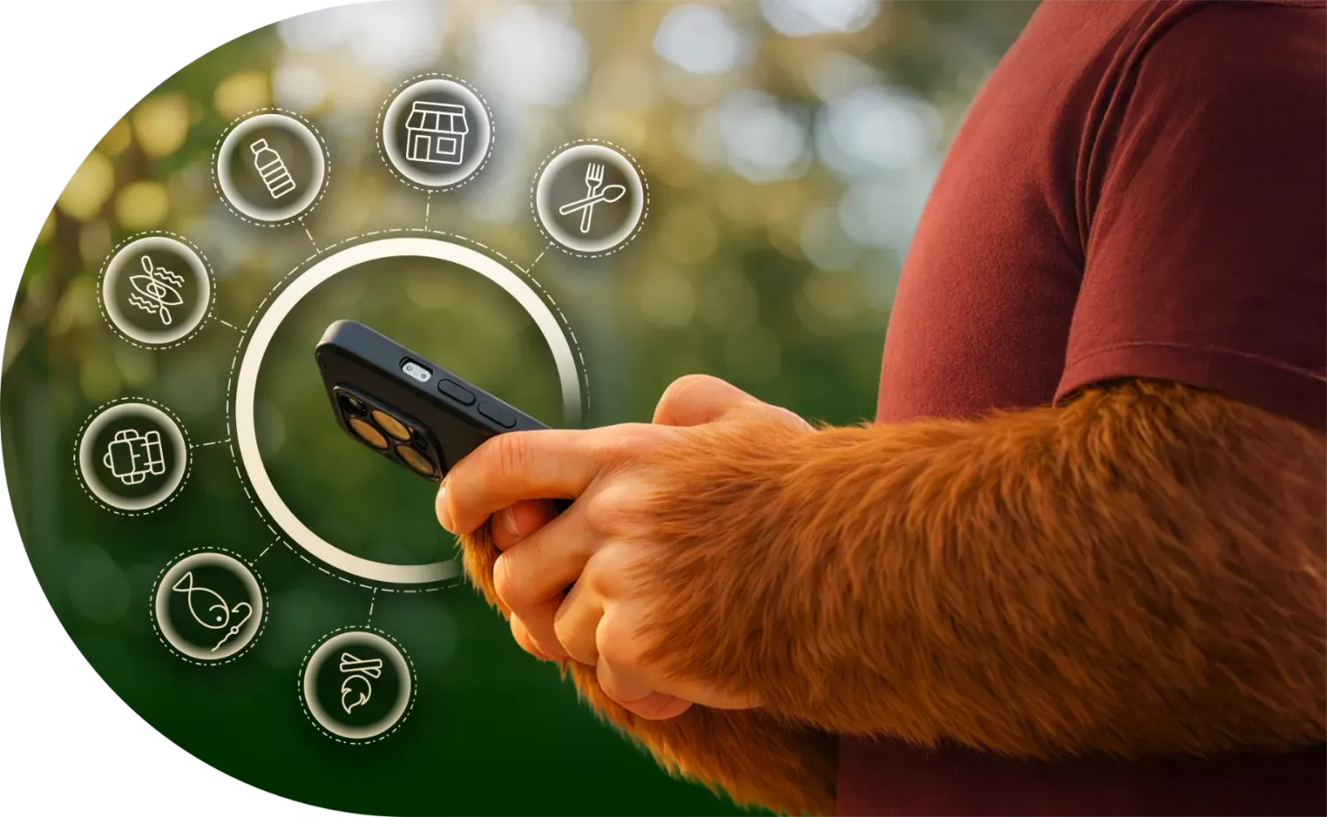 Person holding a phone