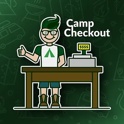 A cartoon of a man standing behind a counter giving a thumbs up.