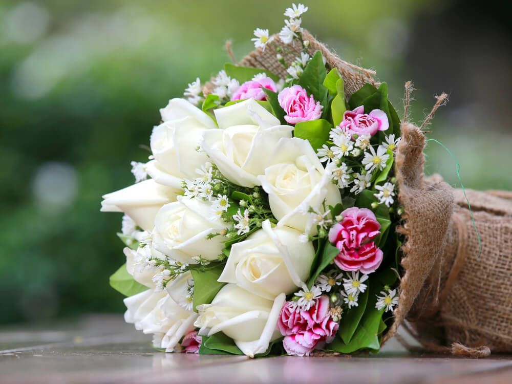 Beautiful Bouquet of Bright White Rose — Castletown Flower Hut in Pimlico, QLD