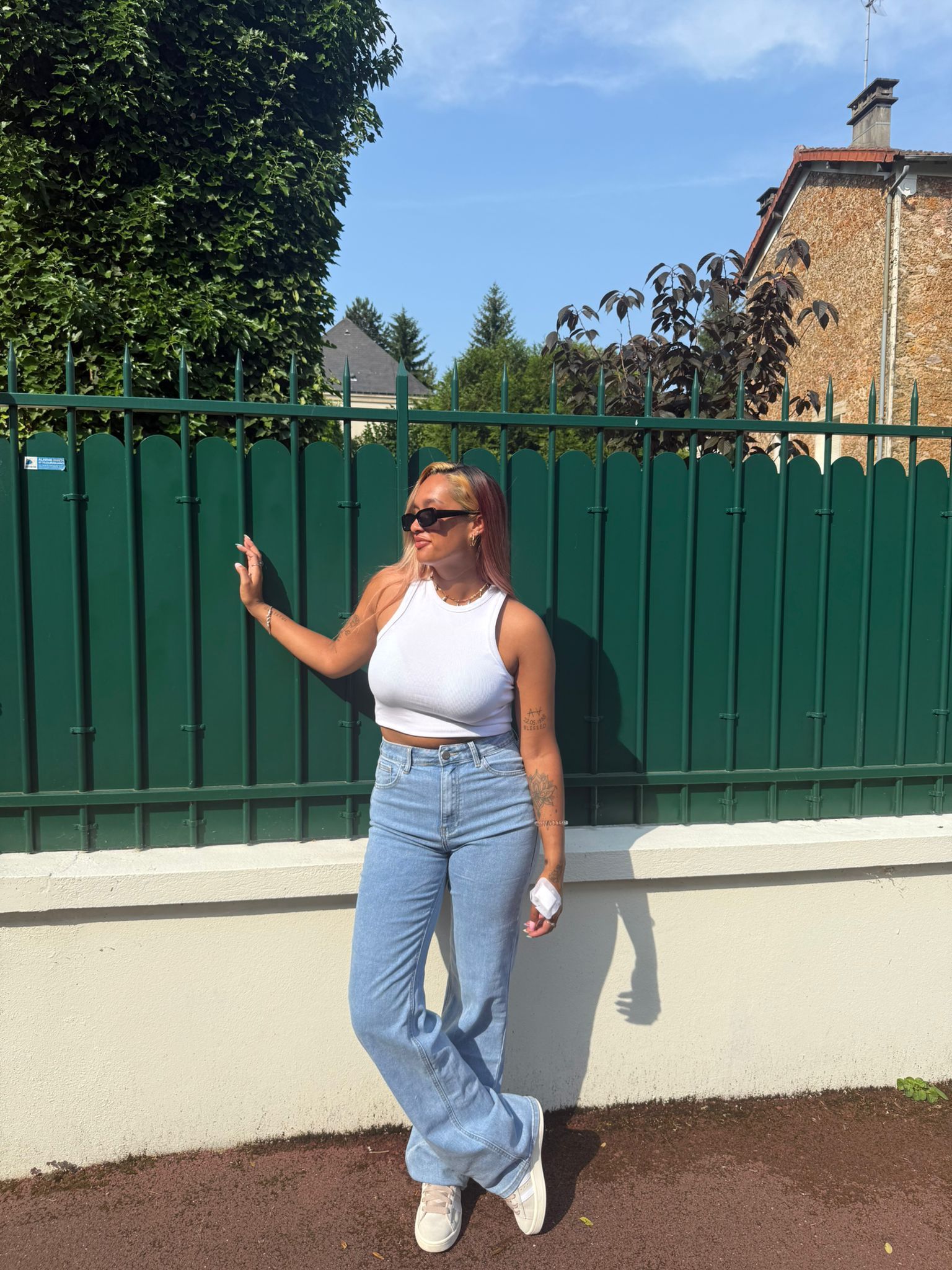 Straight leg jeans