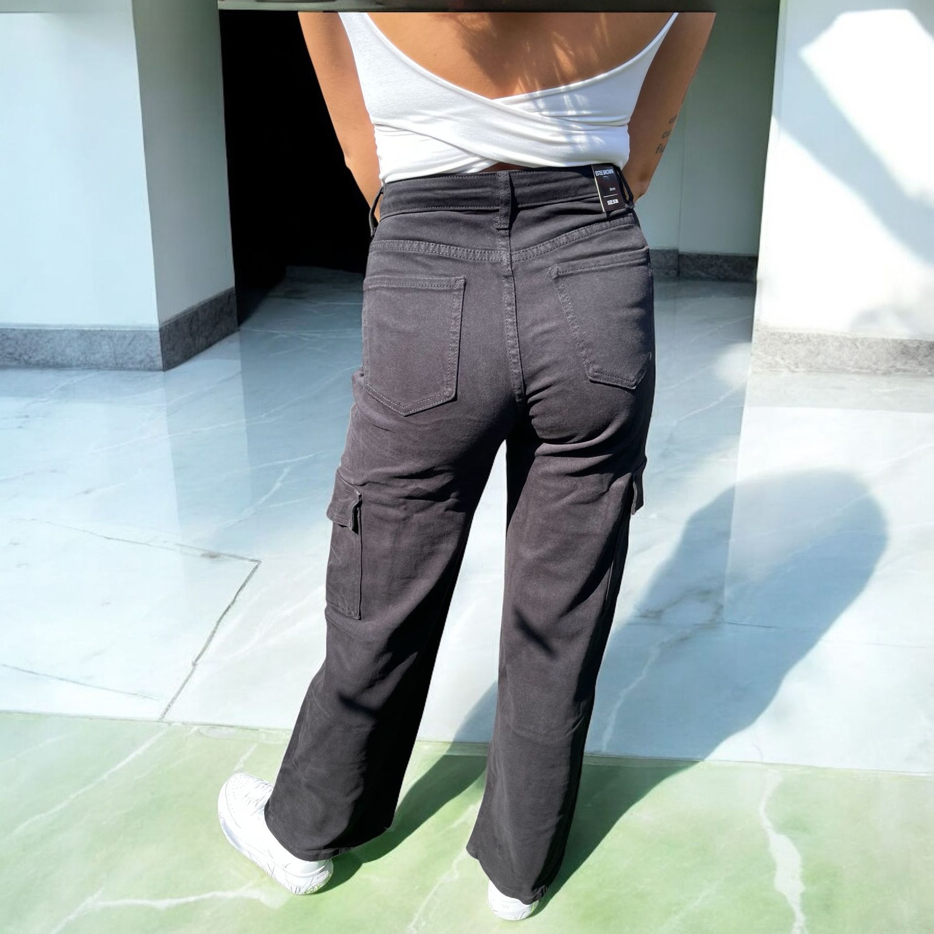 Cargo jeans zwart