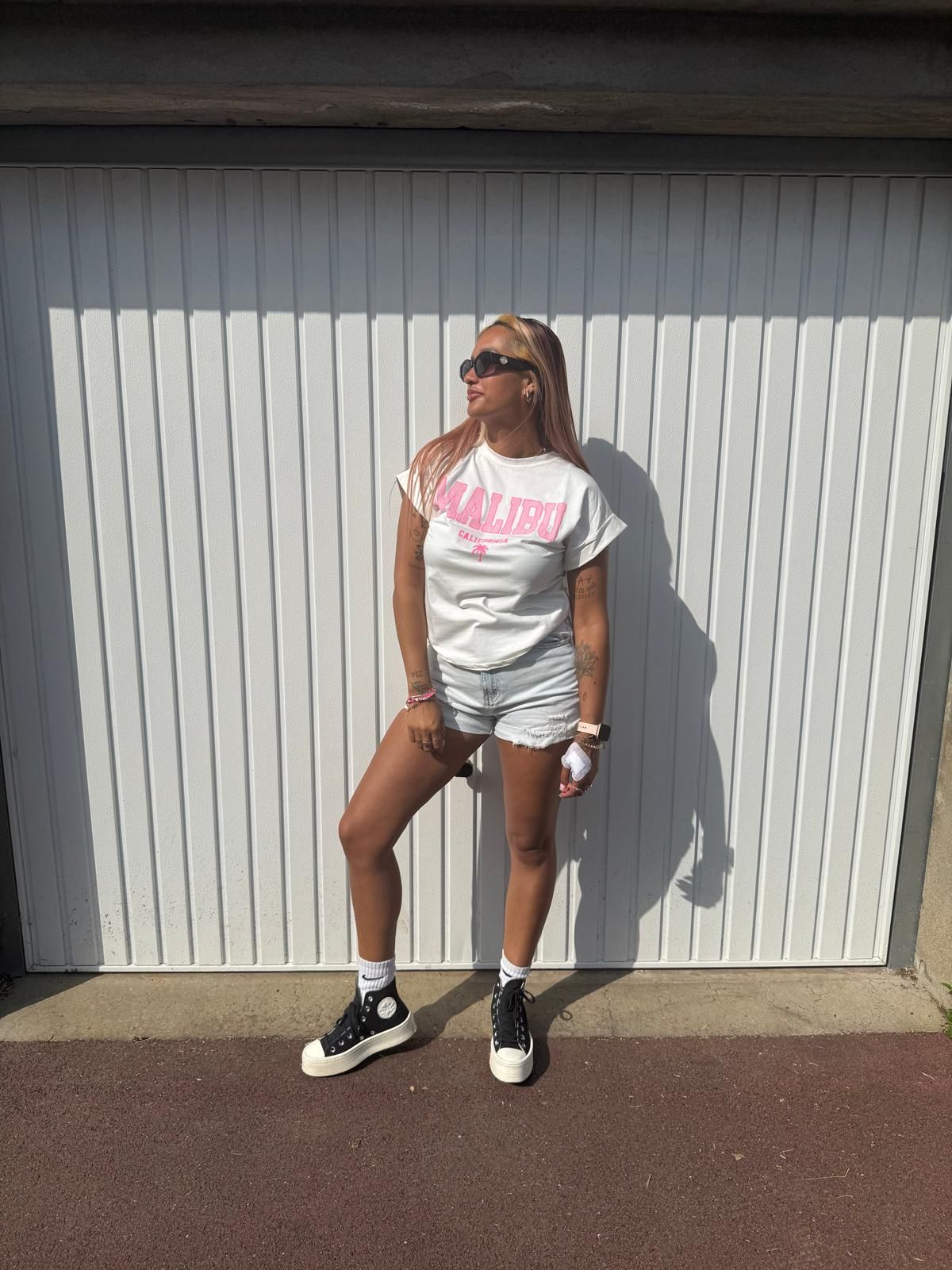 Malibu t-shirt wit