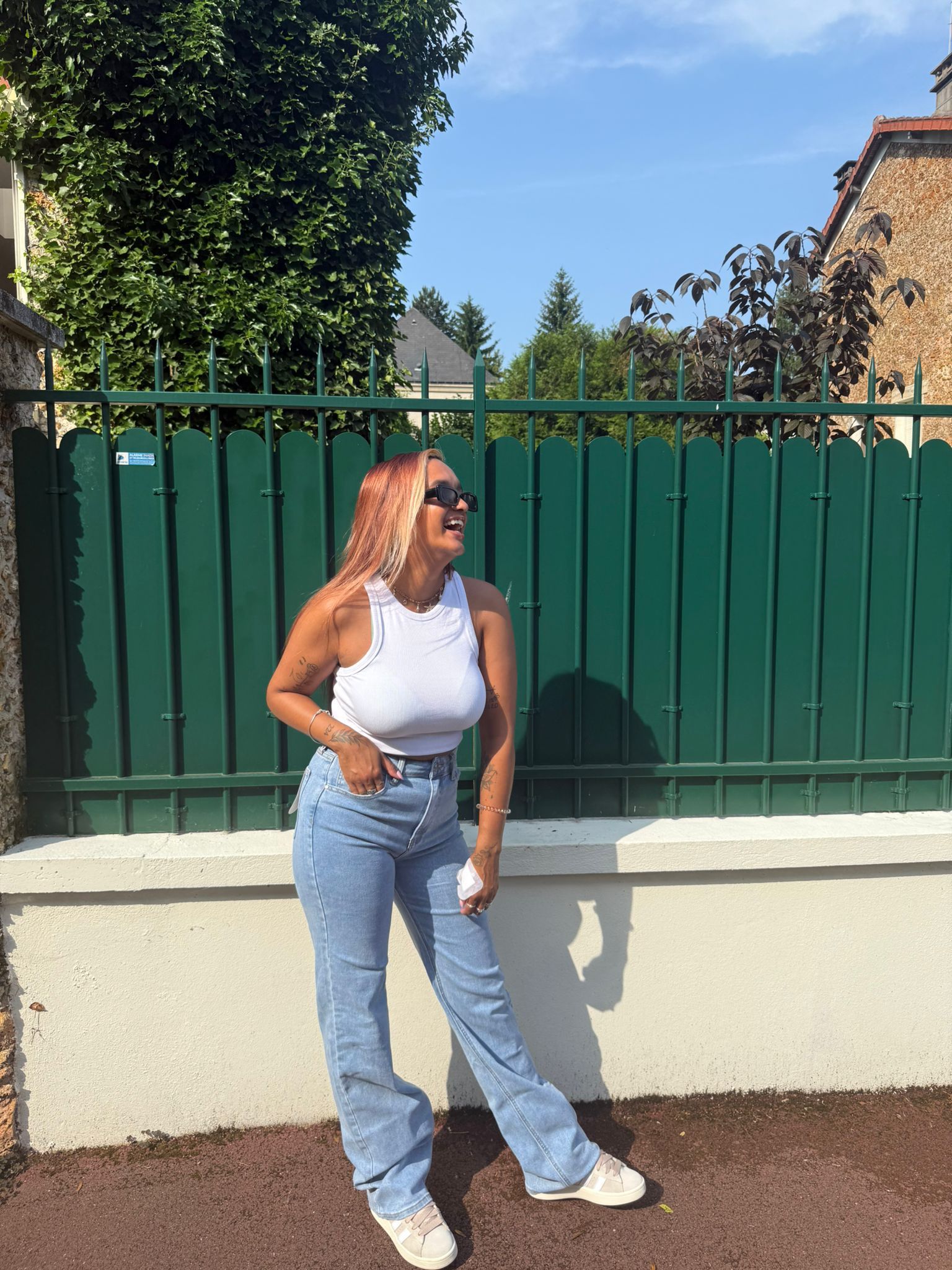 Straight leg jeans
