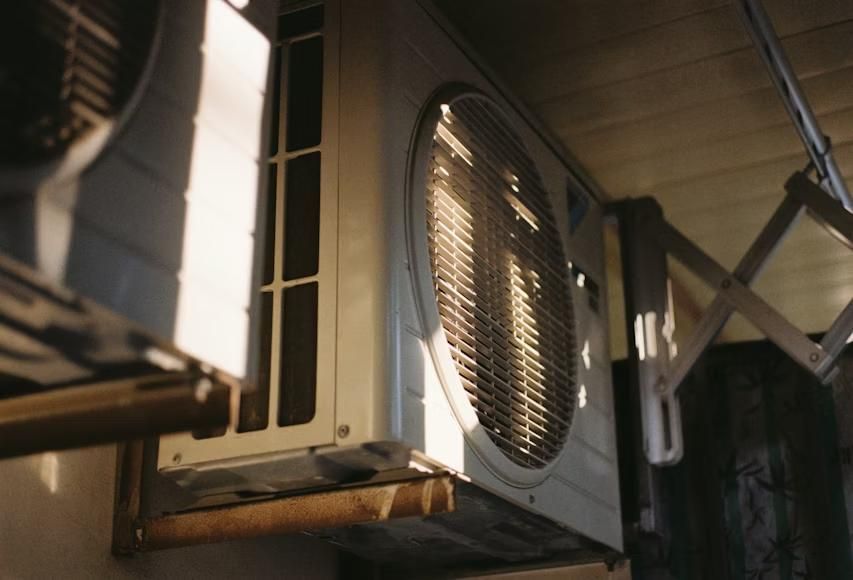 Close-up of an HVAC system