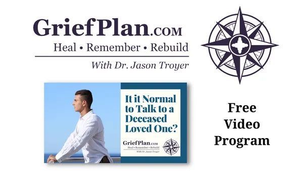 GriefPlan video program, graphic features Dr. Jason Troyer's program 