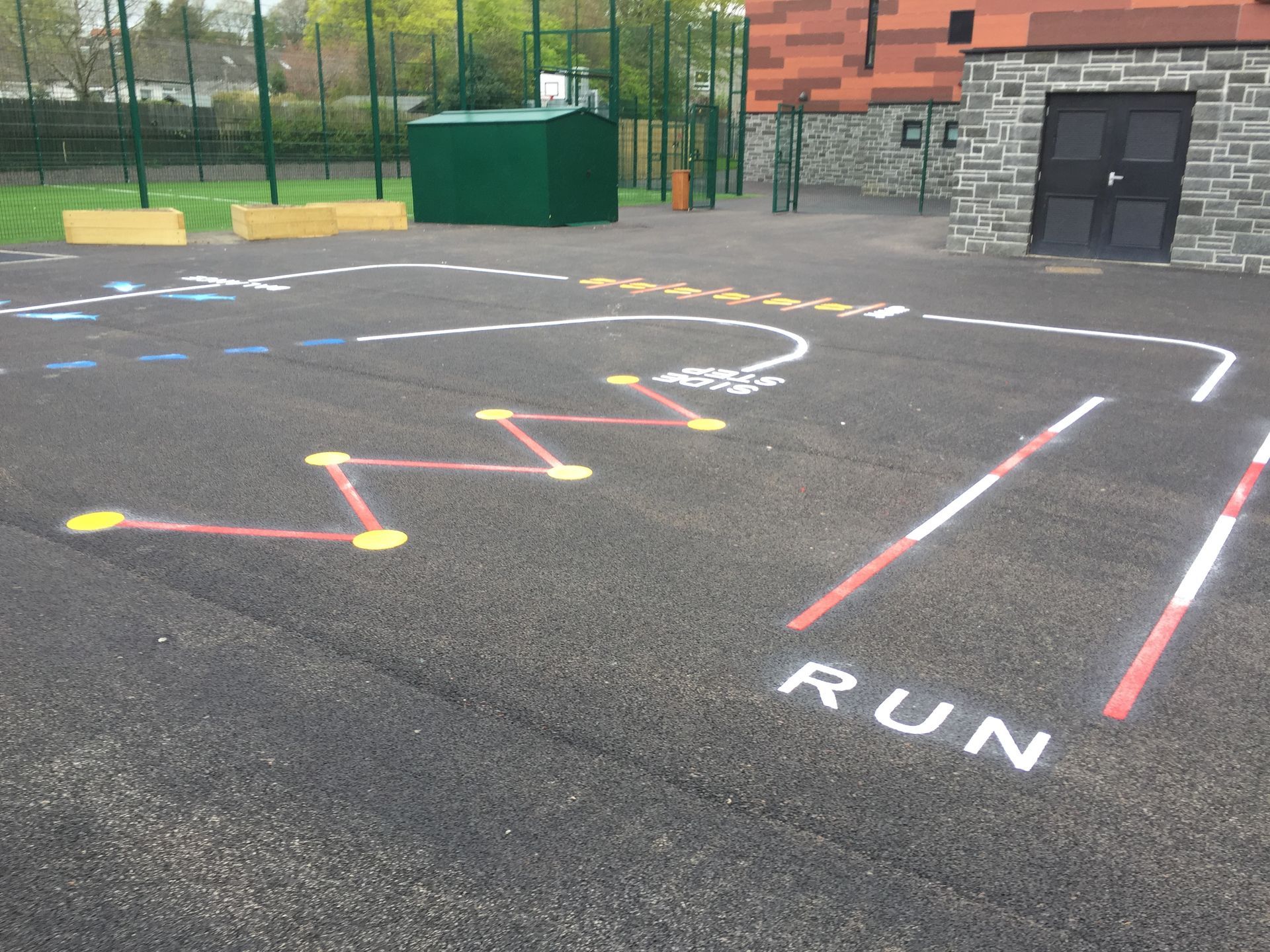 Playground marking fitness track