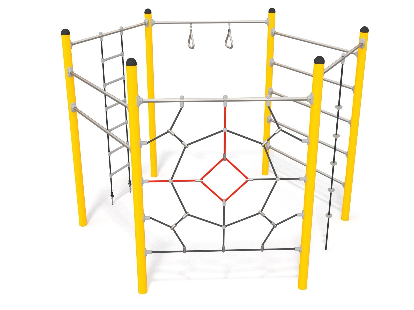 Climbing ropes and ladder hexagonal
