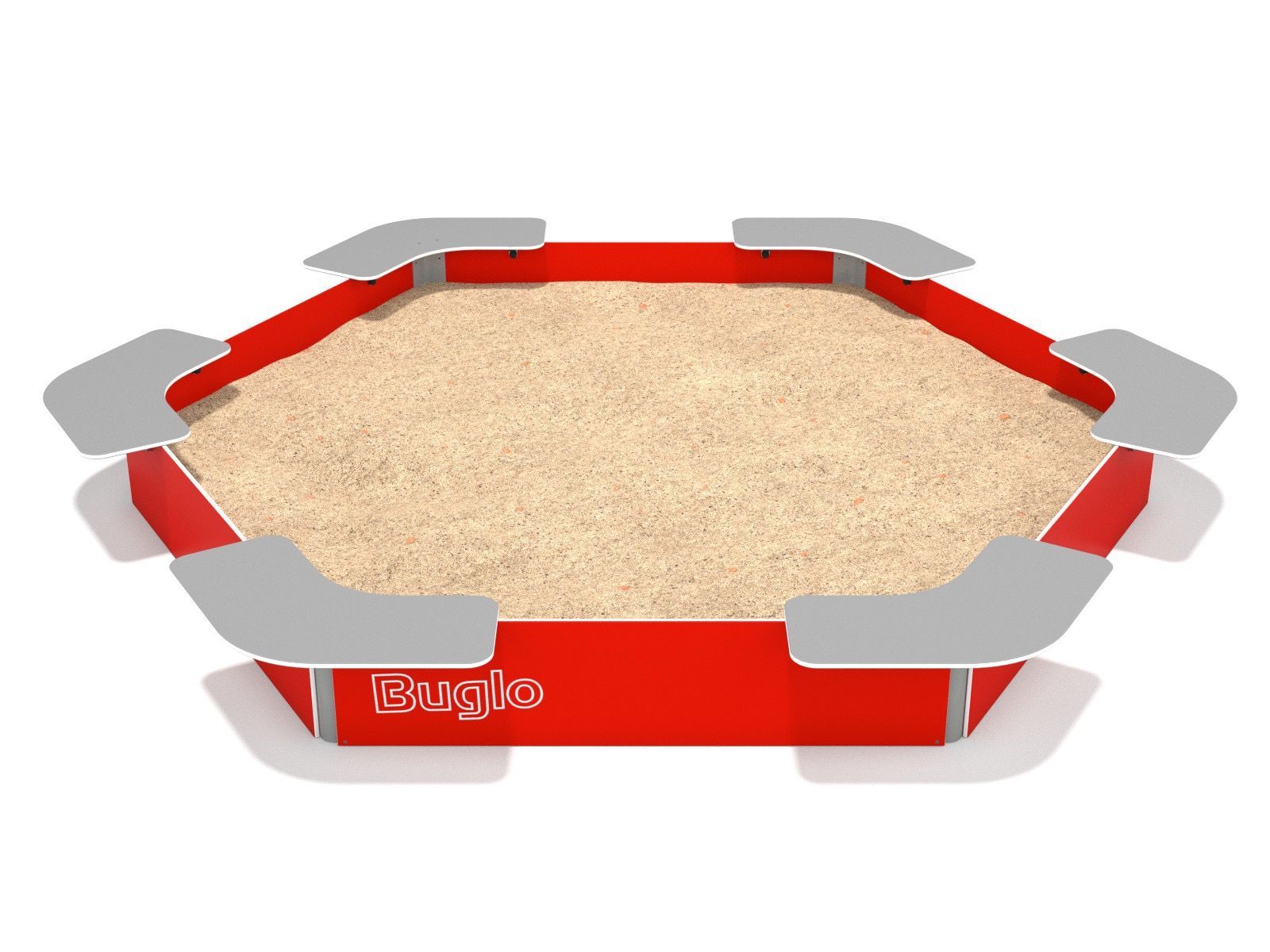 Sandpit with seating