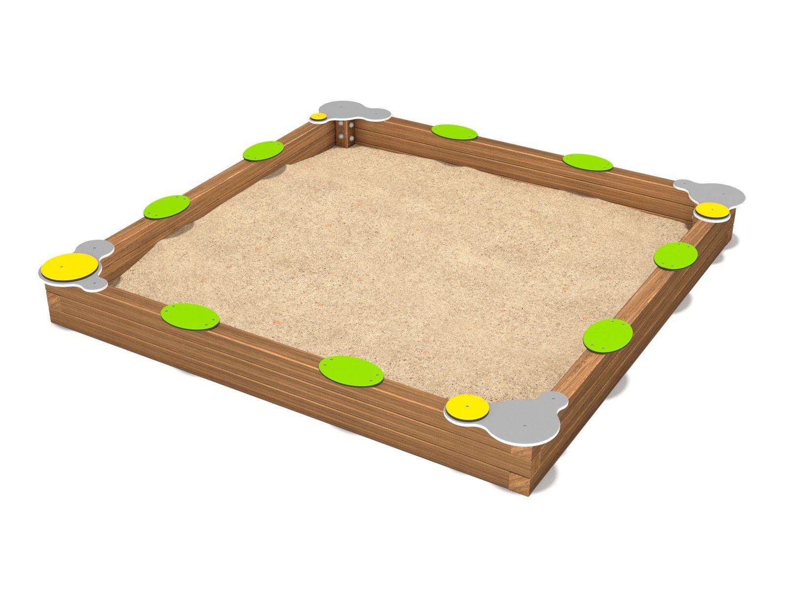 Sandpit with seats