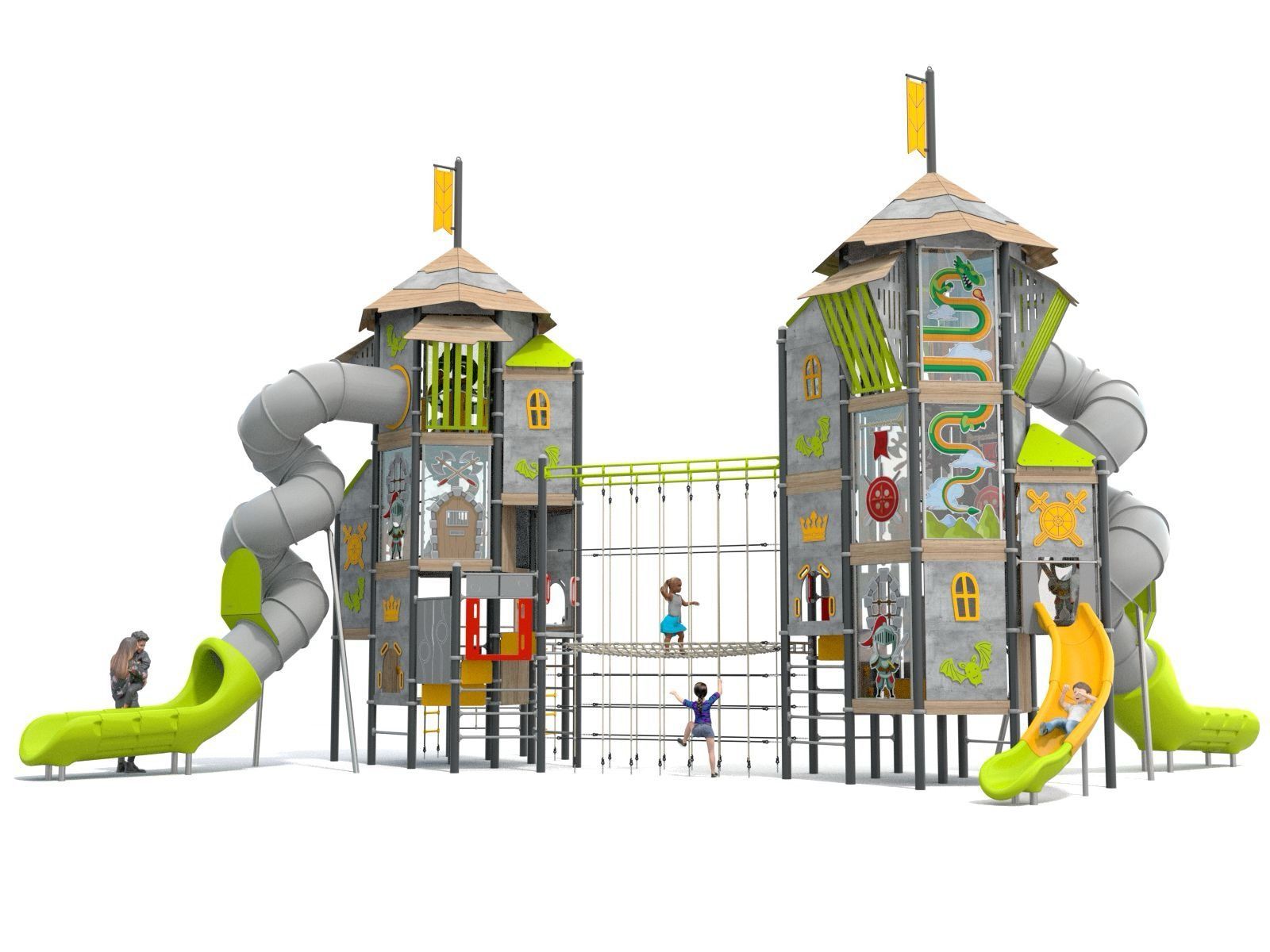MEGA play multi unit towers for playgrounds