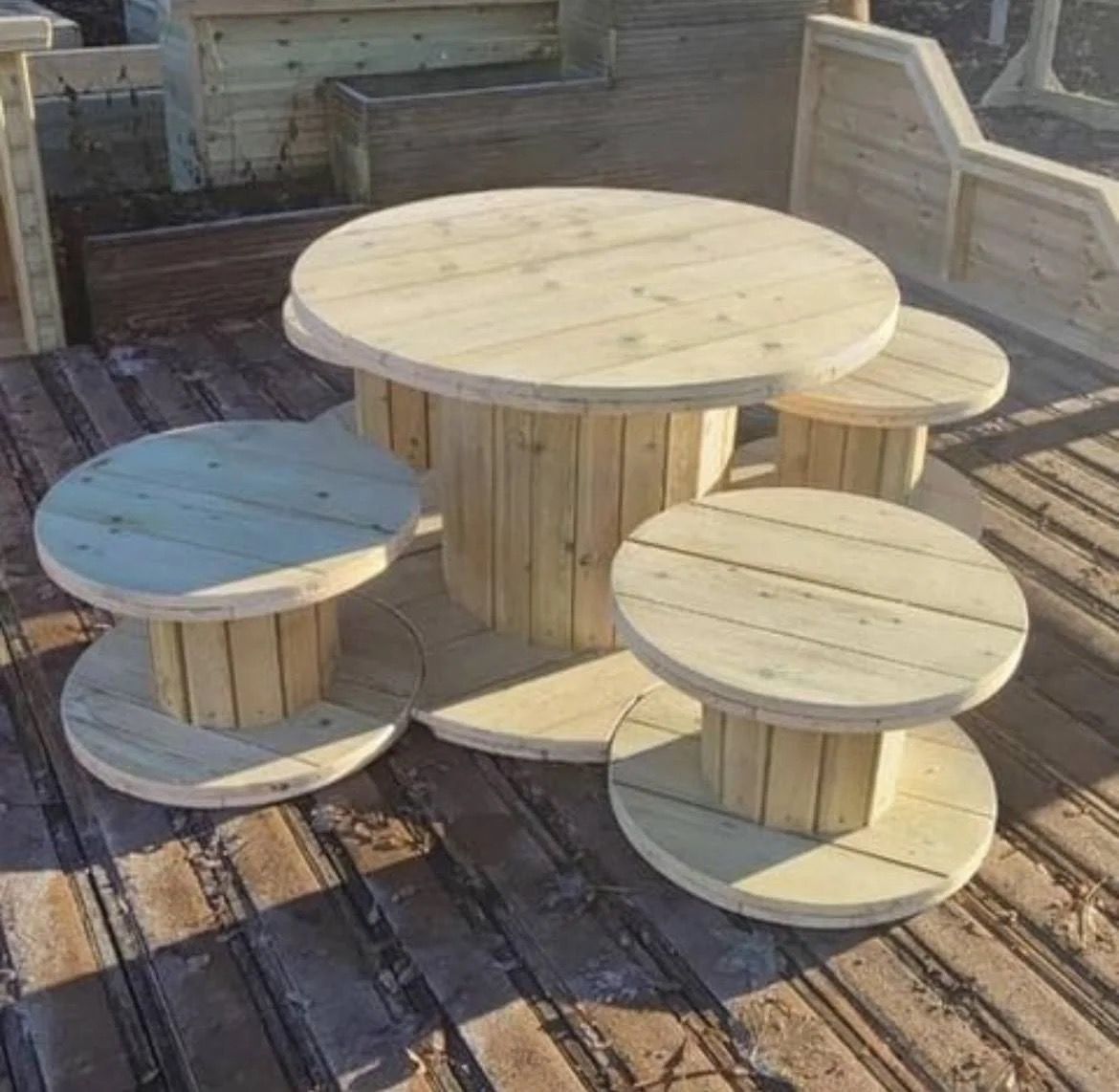 Cable Drum and Stools
