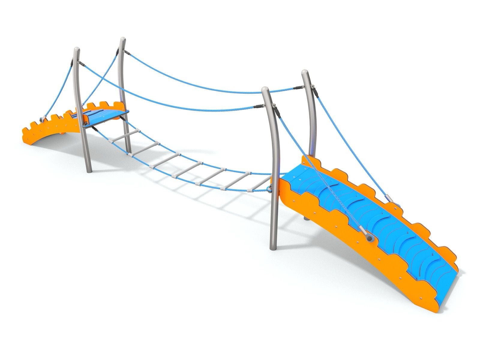 Playground rope bridge