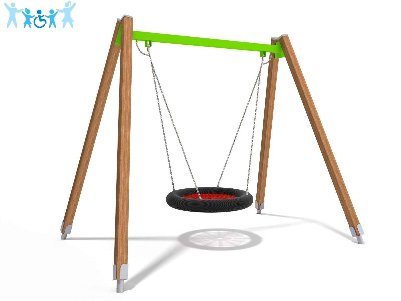 wooden basket swing