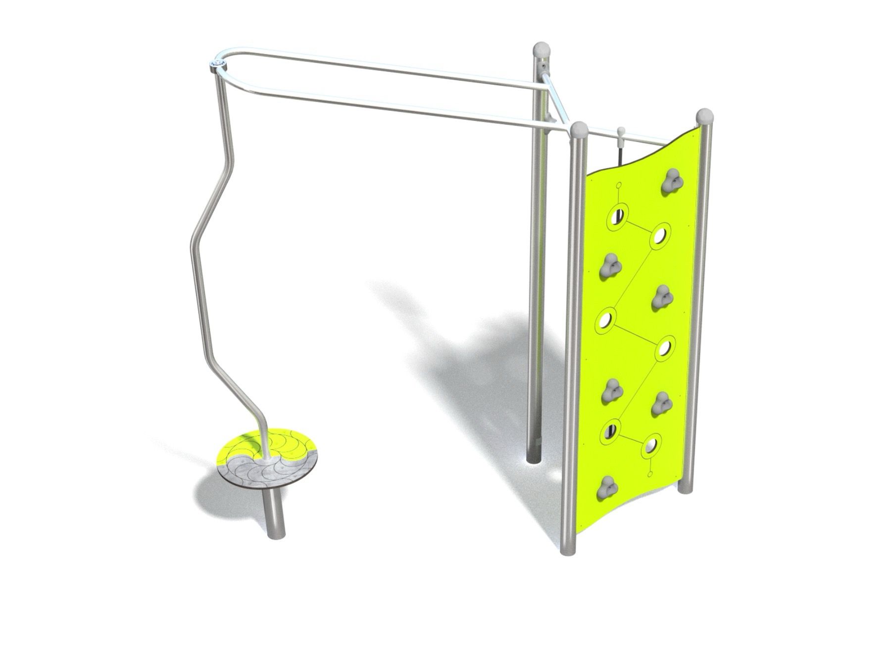 Climbing wall and spinner