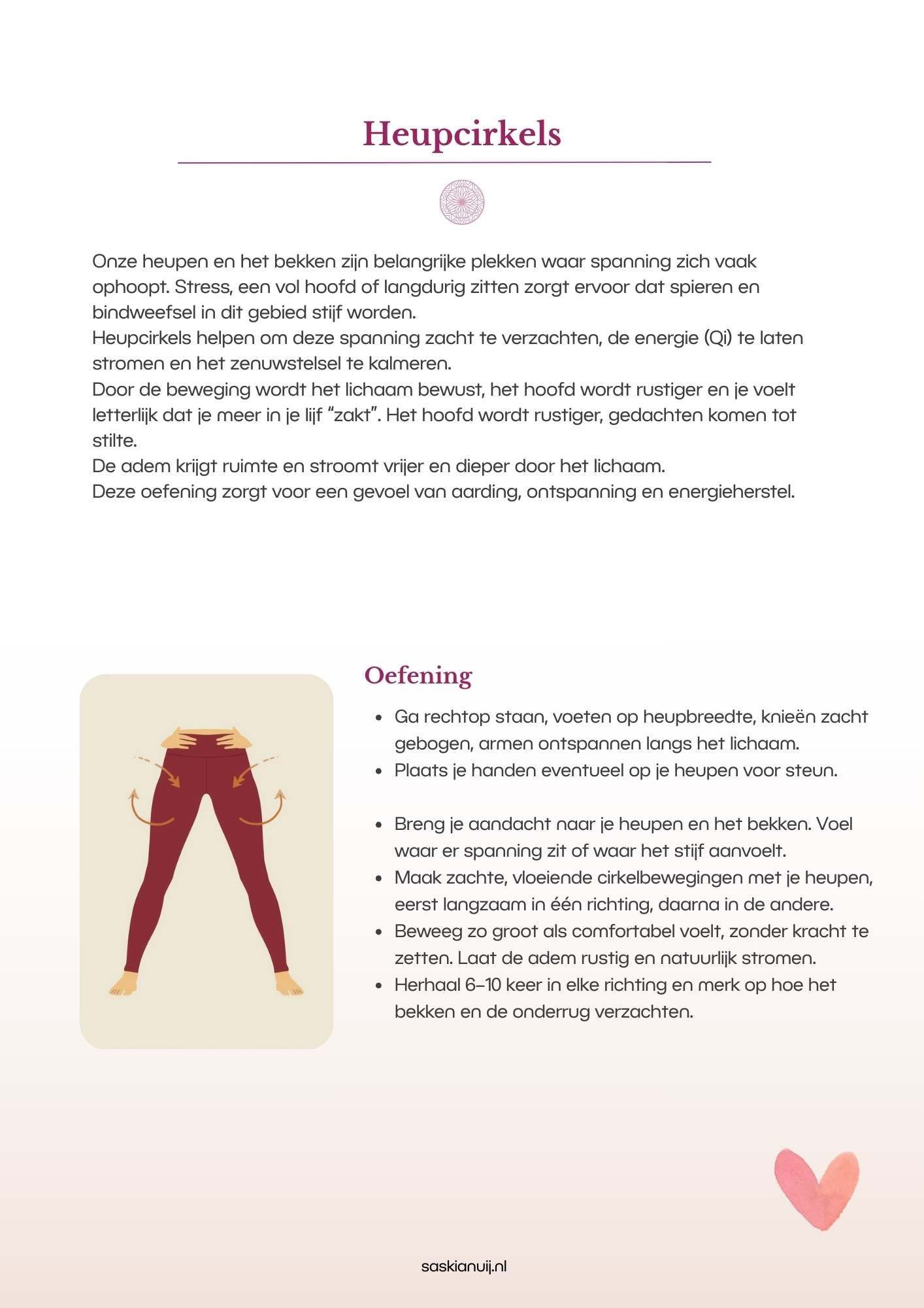 Poster 'Lichaam en geest in balans' met een mediterend silhouet in warme beige en bruine tinten.