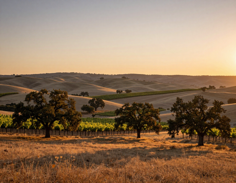 Rolling oak-dotted hills and vineyards near Penn Valley