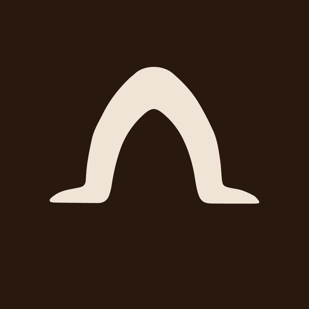 A silhouette of a person 's legs on a brown background