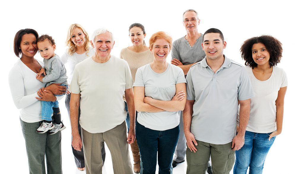A large group of people are posing for a picture together.