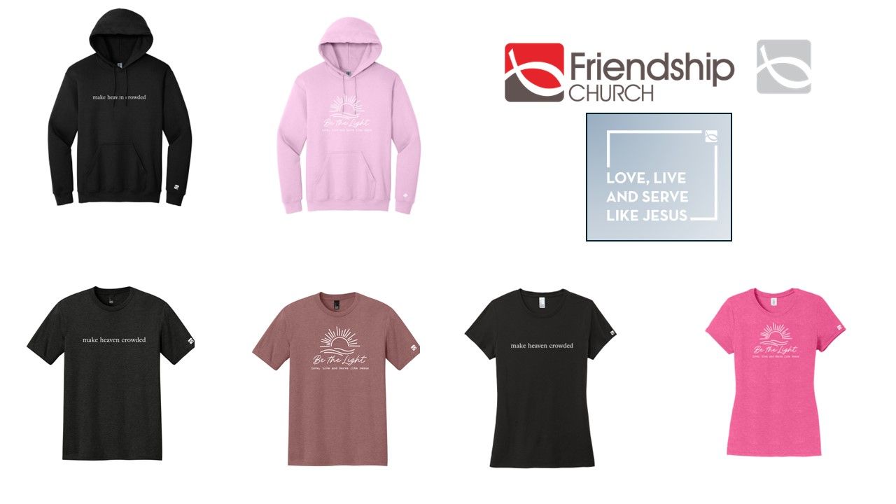 Collection of black and pink hoodies and t-shirts with 