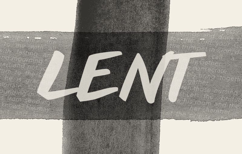 A cross with the word lent written on it
