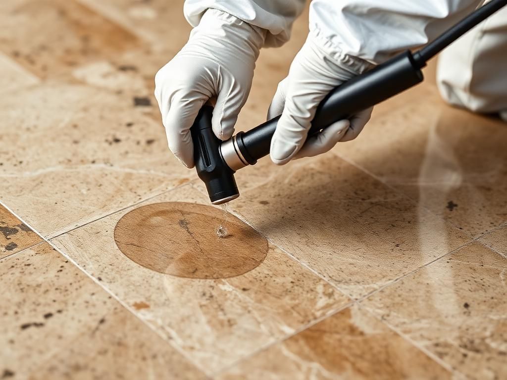 Desert home travertine patio