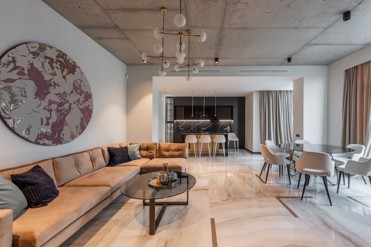 polished travertine