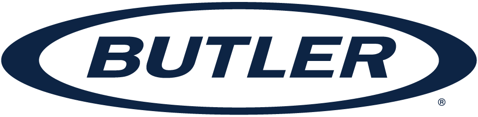 Butler logo in blue text inside an oval on a white background