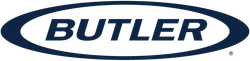 Butler logo in blue text inside an oval on a white background