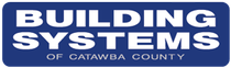 Building Systems of Catawba County logo in blue and white text