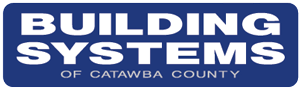Building Systems of Catawba County logo in blue and white text