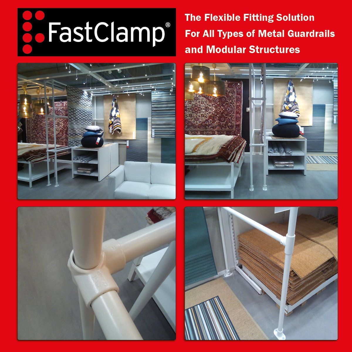 A collage of pictures with the words fastclamp at the top