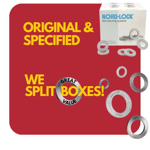 A box of nord-lock original and specified we split boxes