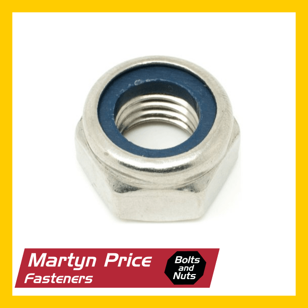 A nut from martyn price fasteners is shown on a white background