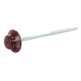 photo of a ridge nail with a plastic cap