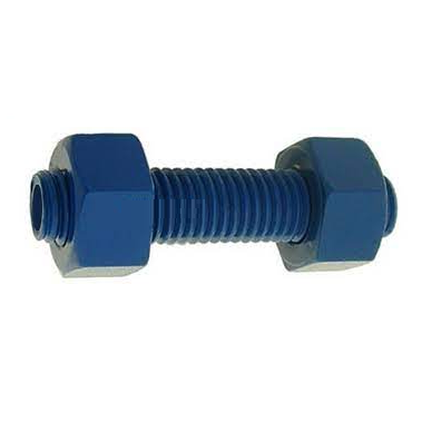 photo of rilsan coated bolt, nut and washer