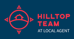 Hilltop Team logo in red on dark blue with “AT LOCAL AGENT” text.