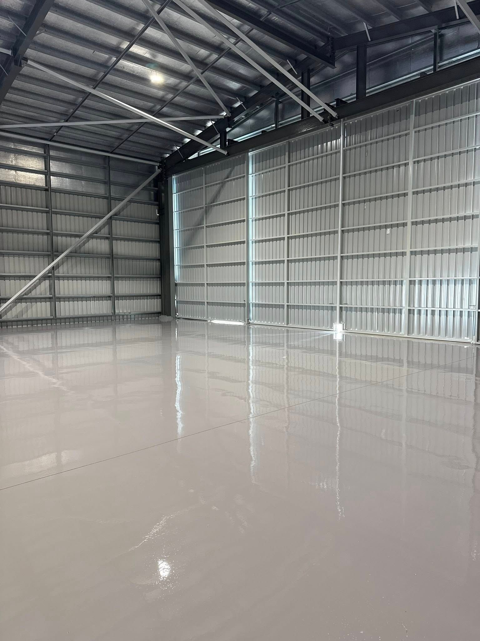 Glossy, Light Grey Epoxy Floor - All Grind & Coat — All Grind & Coat in Cairns, QLD