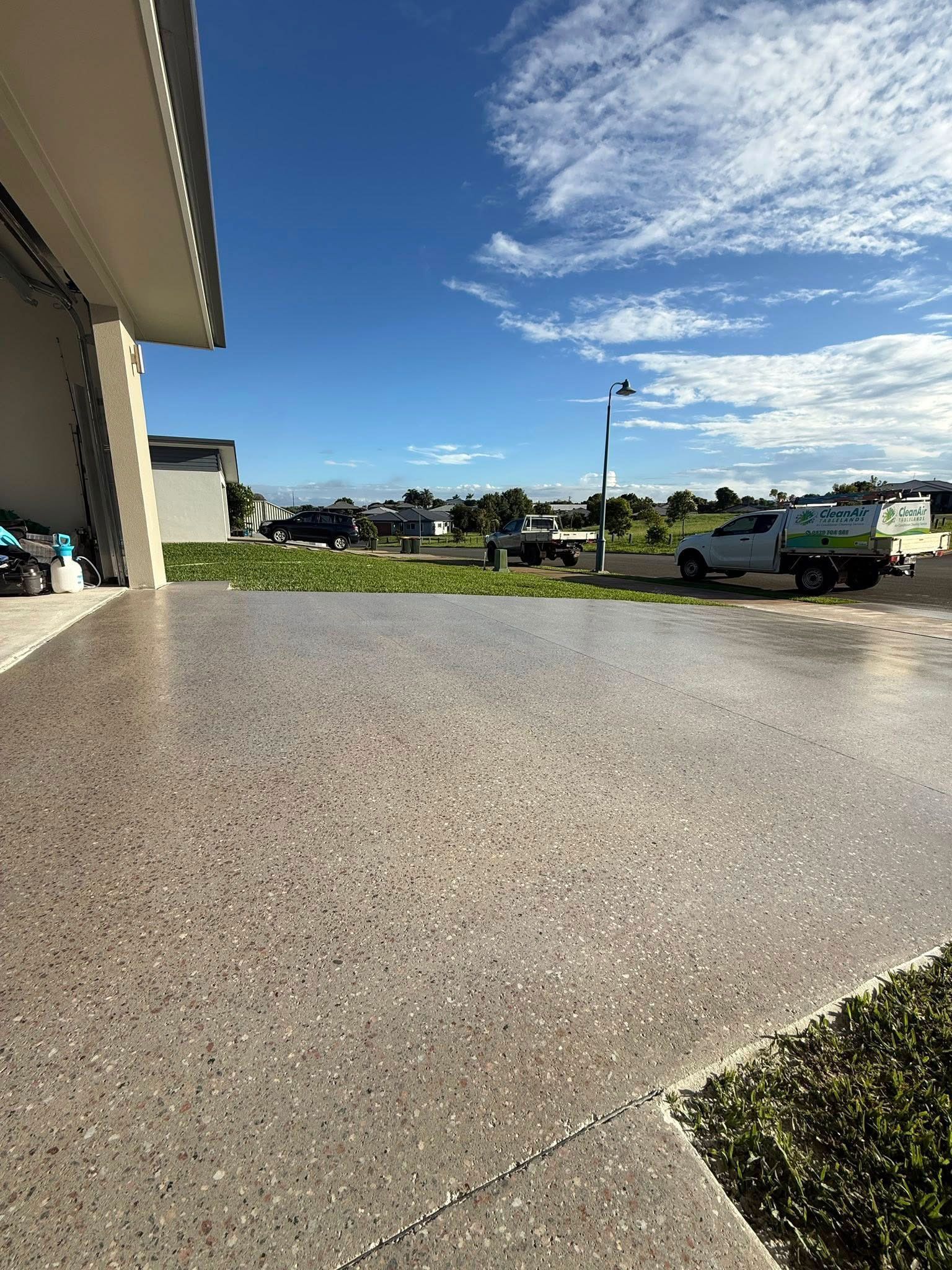 Completed Polished Concrete Driveway — All Grind & Coat in Cairns, QLD