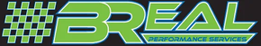 Green and blue BREAL Performance Services logo with stylized text and checkered icon
