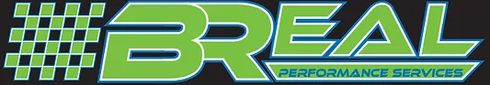 Green and blue BREAL Performance Services logo with stylized text and checkered icon