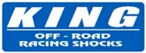 KTM Off-Road Racing Shocks logo in white on a blue background