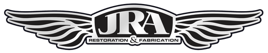 A black and white logo with wings on a white background.