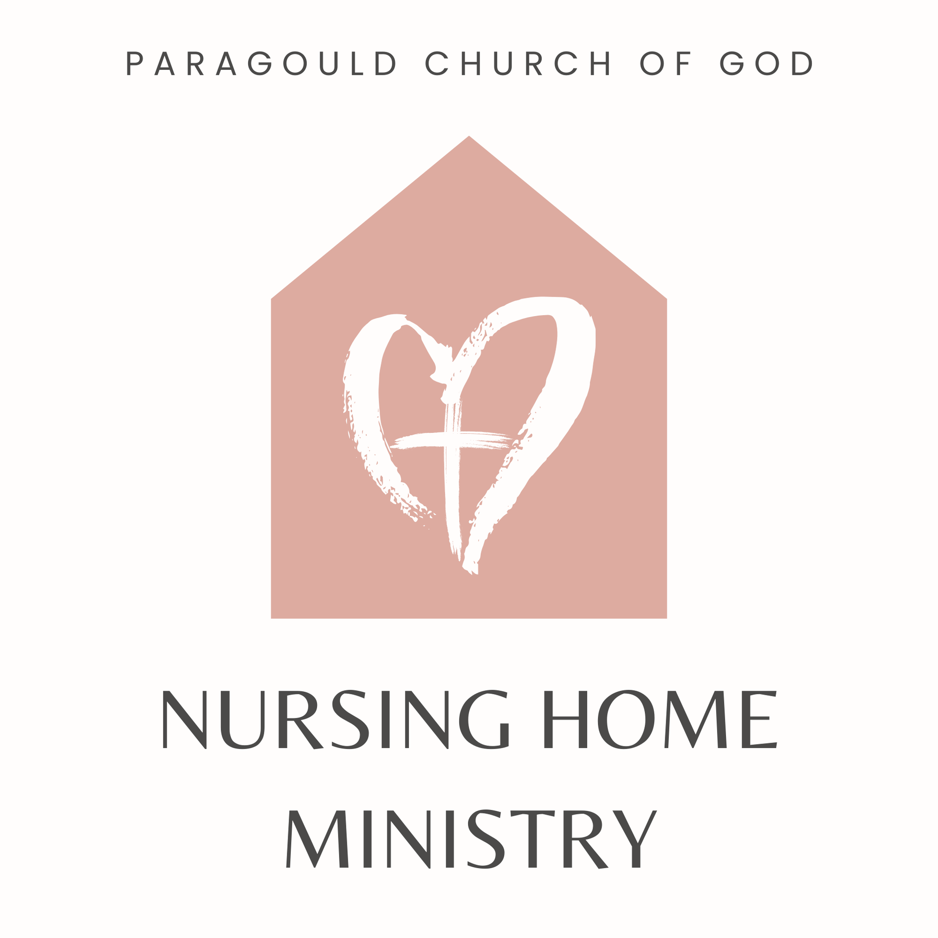 nursing home ministry light terracotta house with heart and cross