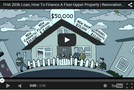 A video shows how to finance a fixer-upper property