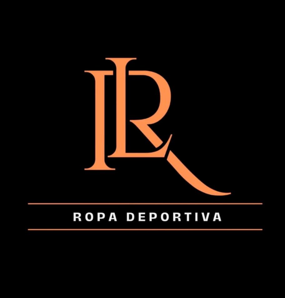 Se muestra un logotipo de ropa deportiva sobre un fondo negro.